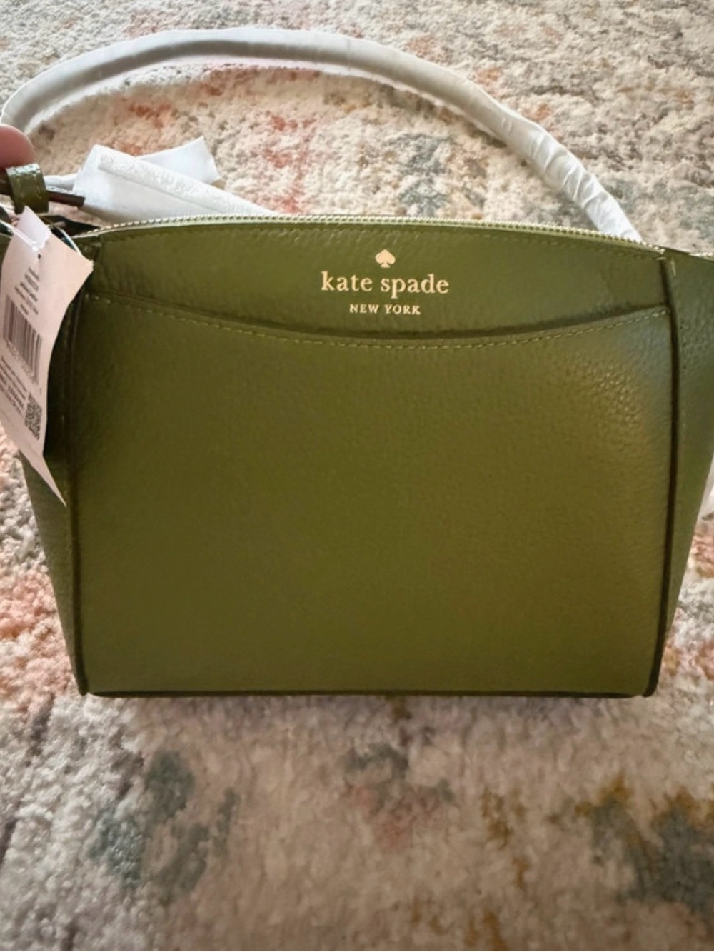 kate spade Olive Green Pebbled Leather Crossbody